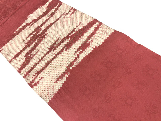 JAPANESE KIMONO / ANTIQUE NAGOYA OBI / SHIBORI / EMBROIDERY / MIST